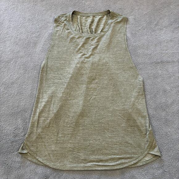 Lululemon In A Cinch Green Tank Top Shirt Lightweight Activewear Womens Size 12 - Picture 1 of 8